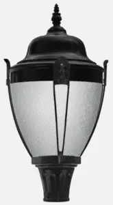 AGB2A LED Post Top-34" acrylic acorn globe;