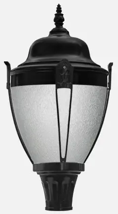 AGB2A LED Post Top-34" acrylic acorn globe;