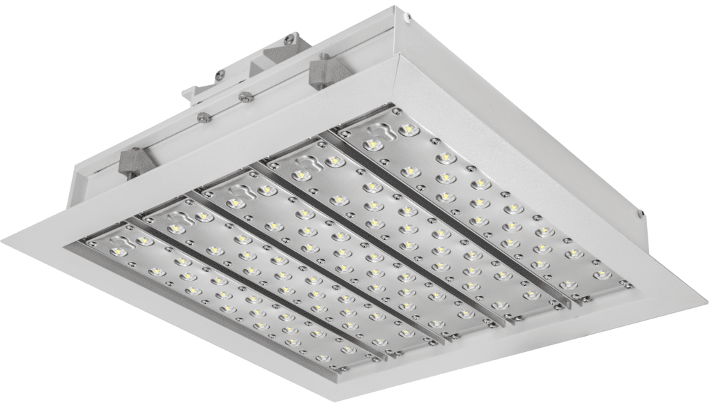 LED Gas Station Canopy Lights retrofits for fuel pumps, gas station