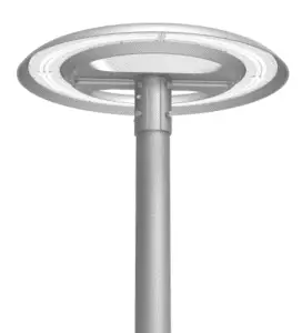 LED Post Top Garden Light-HALO-L -Unique appearance, stylish decoration for a public space