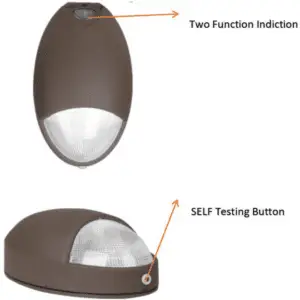 Oval LED Emergency Wall Pack Light-Oval