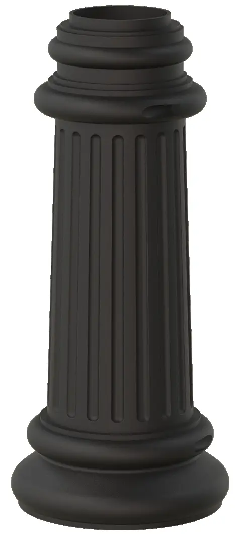 DB-M83 Direct Burial Pole Base Cover, Two-piece Decorative Clamshell Base Cover