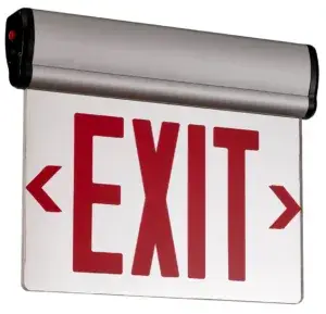 Edge Lit Red Exit Sign Light | LS-GL037R