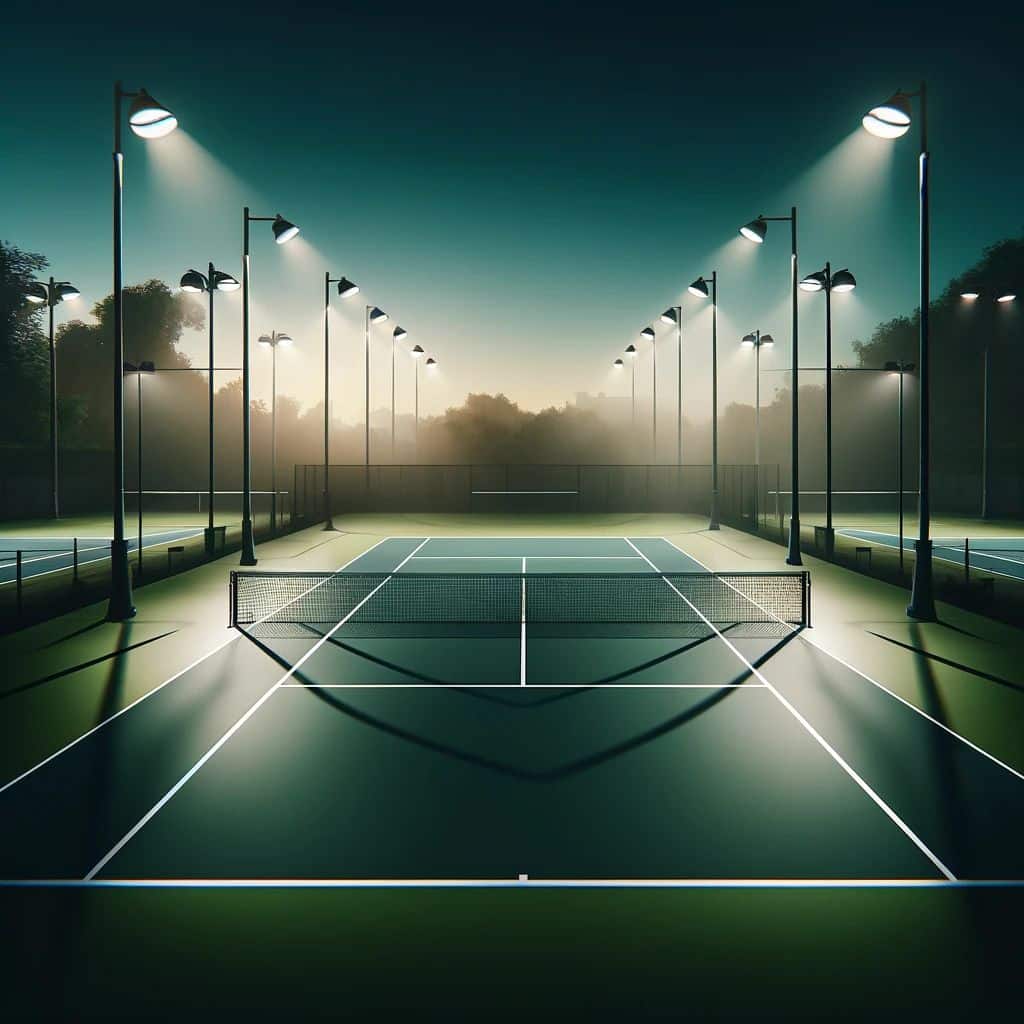 Learn how to design outdoor tennis court lighting using commercial LED fixtures. Compare pole heights, foot-candle recommendations, glare control, spill light reduction, court layouts, and energy-efficient LED lighting systems.