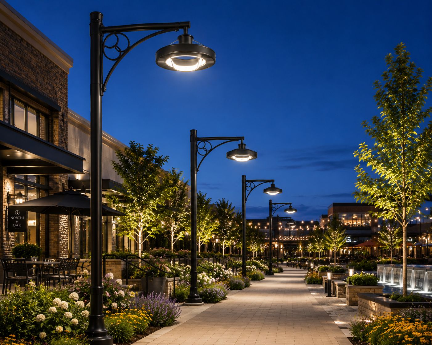 Learn how commercial LED post top lighting improves customer safety, pedestrian visibility, wayfinding, accessibility, and outdoor comfort for retail centers, restaurants, campuses, hospitality properties, and mixed-use developments.