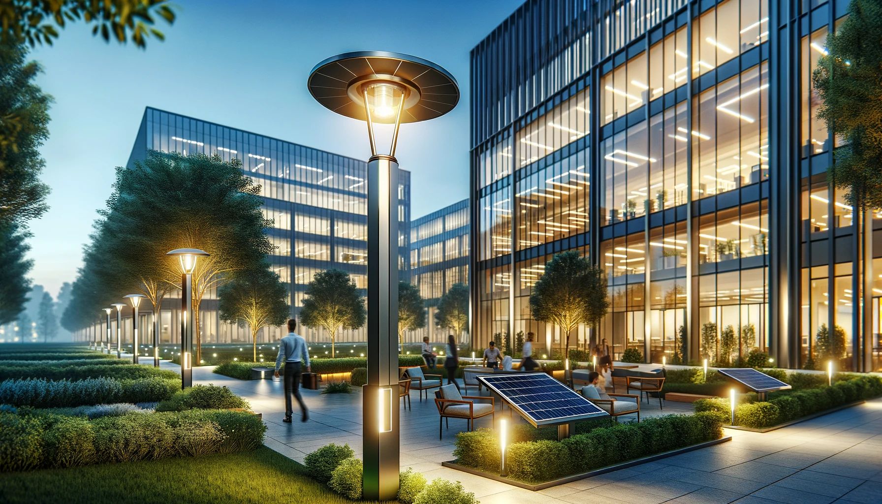 Discover commercial solar outdoor lighting solutions for HOA communities, corporate campuses, parks, schools, municipalities, and mixed-use developments. Create attractive, sustainable outdoor environments with solar post tops, bollards, wall packs, pathway, and accent lighting.