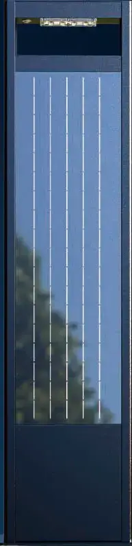 Solar Bollard with Vertical solar panels;
