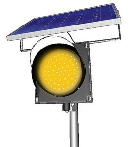 Solar Flashing Traffic Beacons