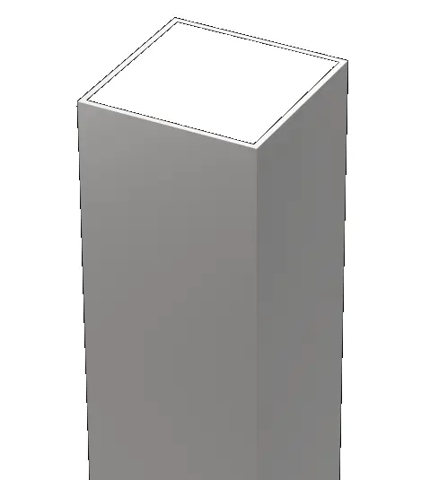 Commercial Light Poles - SQUARE STRAIGHT ALUMINUM POLES