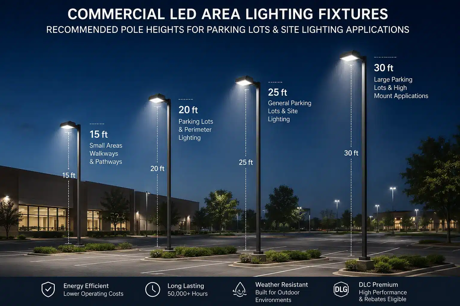 How Tall is a Commercial Light Pole