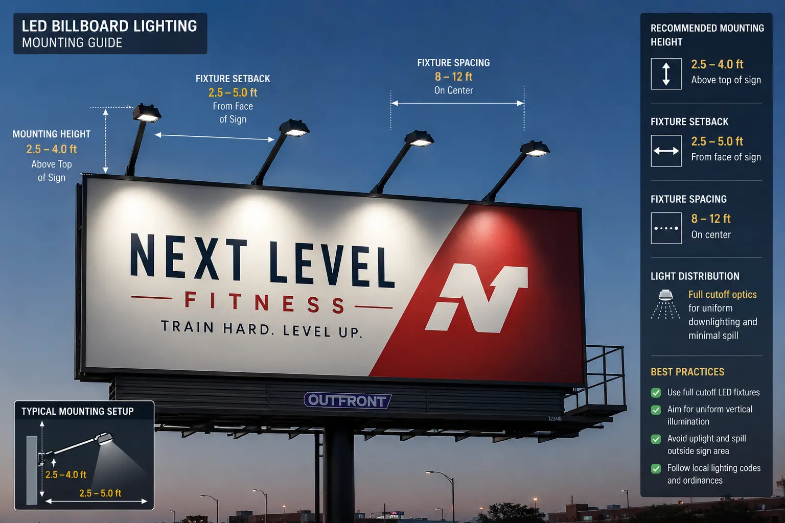 Discover how commercial LED billboard lighting works, including LED chips, drivers, asymmetric optics, thermal management, surge protection, weatherproof construction, and smart lighting controls.