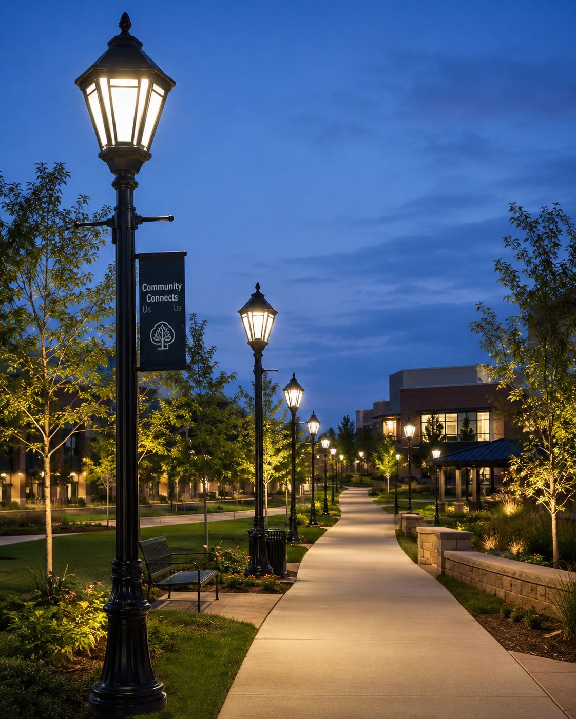 Discover how modern LED lantern post top fixtures combine timeless architectural styling with today's LED technology for luxury communities, hospitality properties, campuses, parks, mixed-use developments, and commercial outdoor environments.