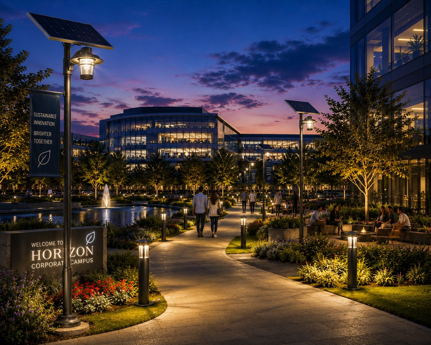CAPE decorative solar post top light provides 3,000–6,000 lumens for pathways, parks, campuses and commercial landscapes without grid power.