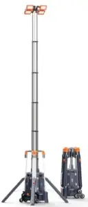 portable light tower, extends up to 17 feet