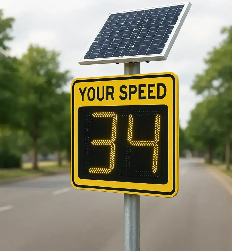Solar Radar Speed Signs for Roads, Work Zones & School Zones
