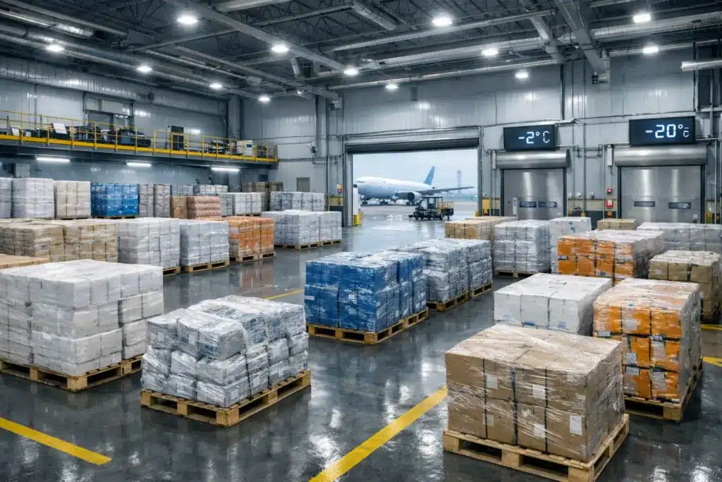 Learn freezer lighting requirements for commercial cold storage warehouses, walk-in freezers, food processing plants, and refrigerated distribution centers including fixture types, temperature ratings, foot-candle levels, and energy-efficient LED solutions.