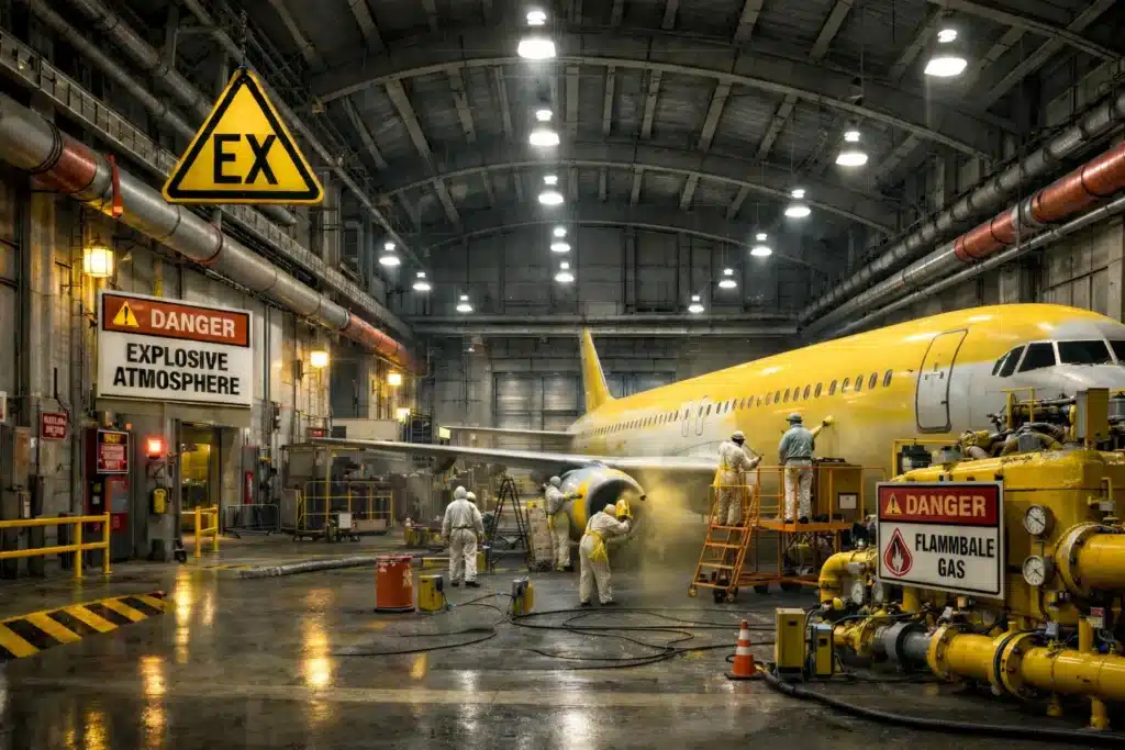 earn about hazardous location lighting classifications, explosion proof fixtures, NEC hazardous area requirements, ATEX certifications, and industrial lighting applications.