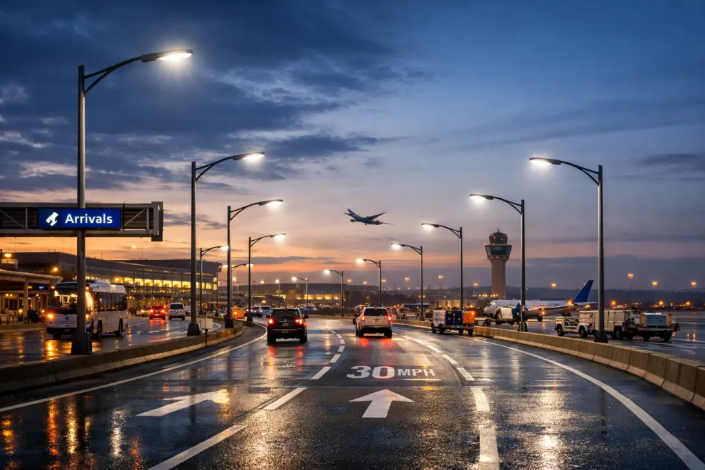 See how LED high mast lighting improves visibility, safety, maintenance, and energy efficiency for highway interchanges, major intersections, toll plazas, transportation hubs, and municipal roadway infrastructure.